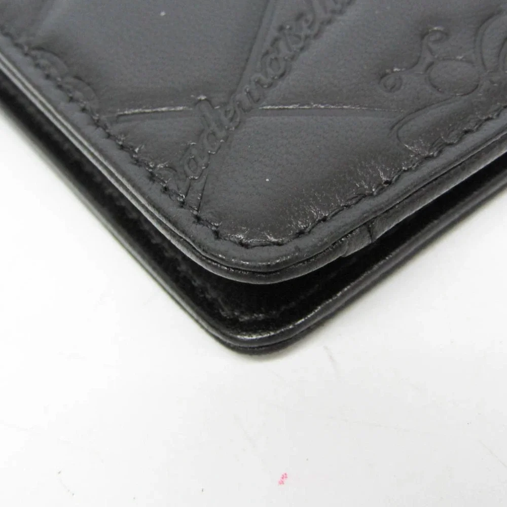CHANEL black leather